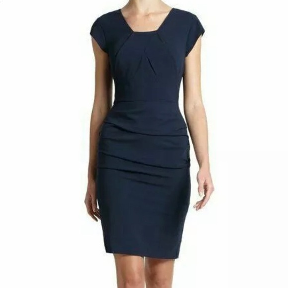 BCBGMaxAzria Dresses & Skirts - BCBGMAXAZRIA Joana Sheath Dress Navy 8